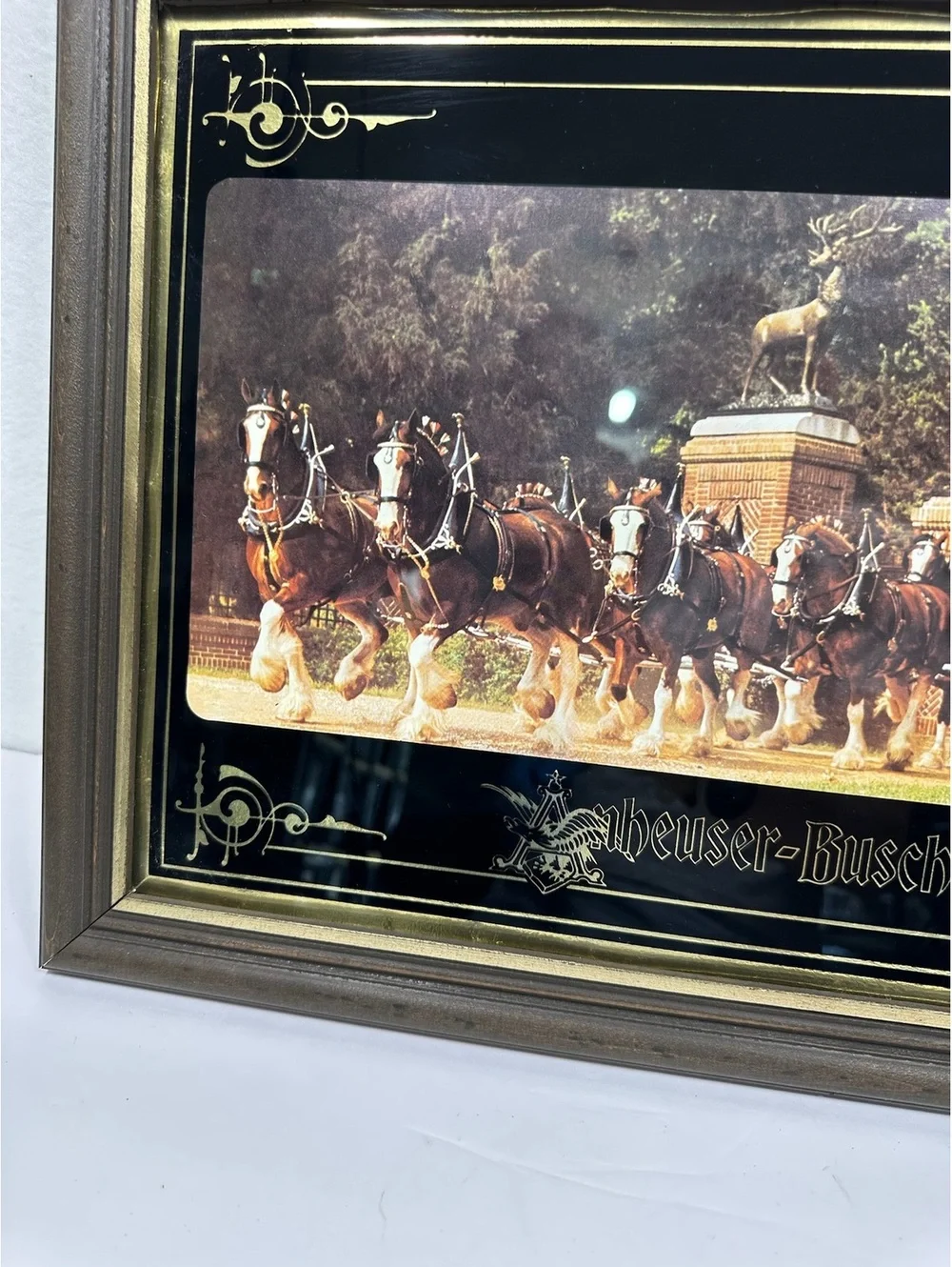 Vintage Anheuser-Busch Clydesdales Mirror George Nathan Associates C-12